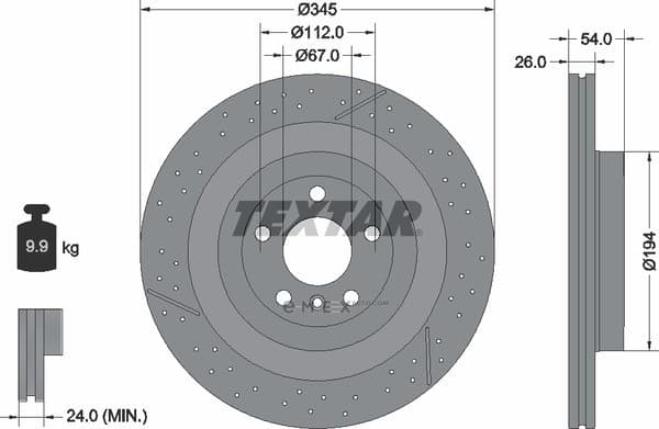 OEM BRAKE DISC RR-M(W166) 92307905