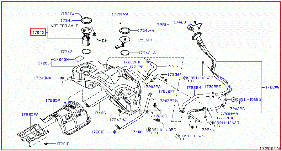 OEM BODY ASSY, FUEL PUMP 170401BA0D