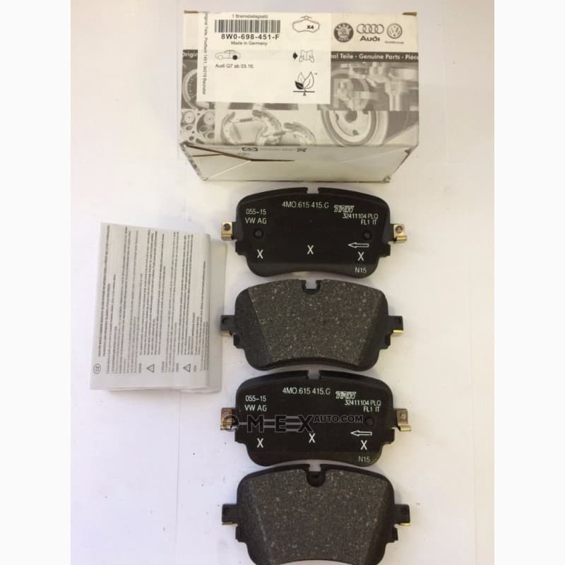 OEM PAD KIT, DISC BRAKE 8W0698451Q