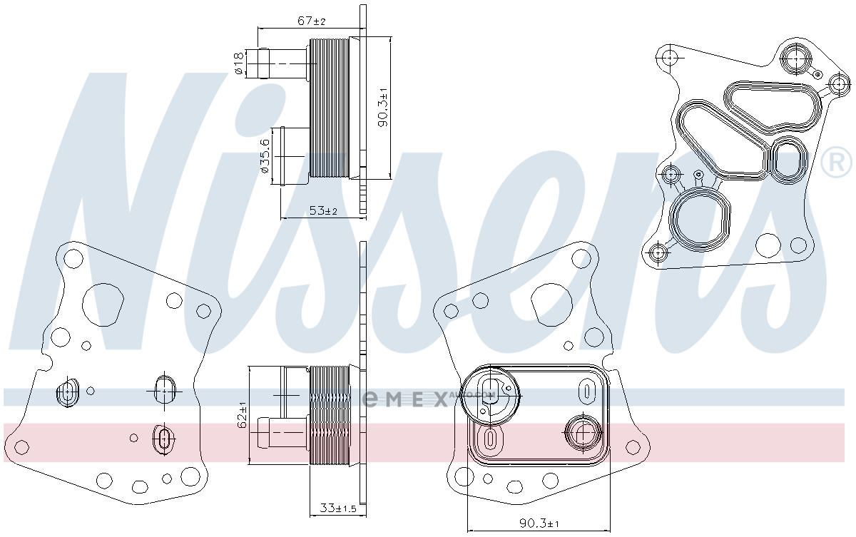 OEM OIL COOLER ASSY 90943