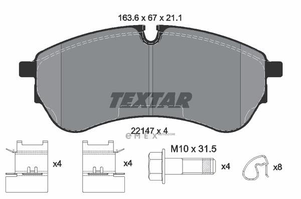 OEM PAD KIT, DISC BRAKE 2214701