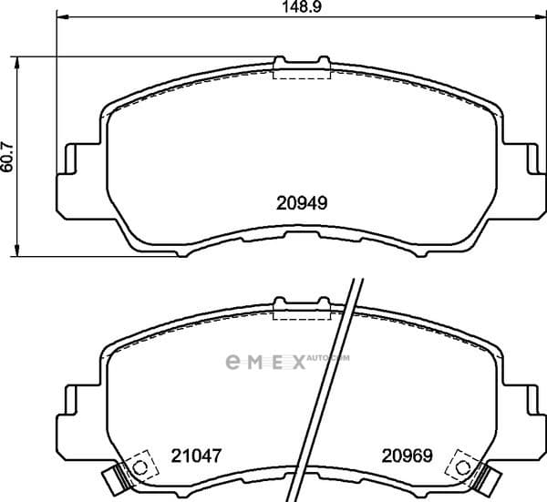 OEM PAD KIT, DISC BRAKE NP3057