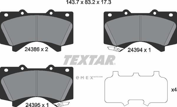 OEM PAD KIT, DISC BRAKE 2438601