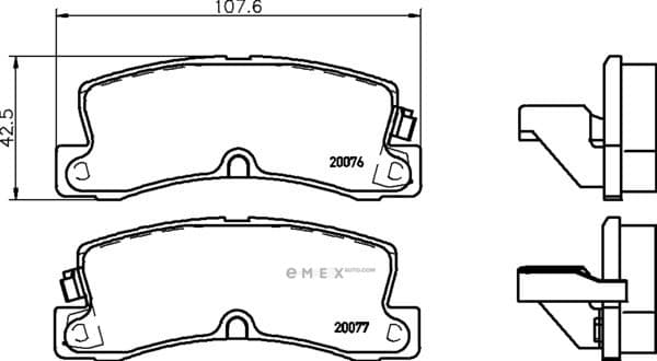 OEM PAD KIT, DISC BRAKE NP1070