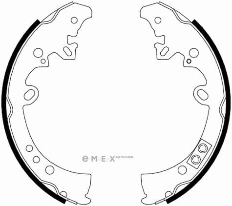 OEM BRAKE SHOE RR MFR599