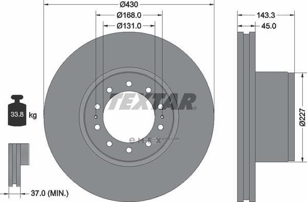 OEM BRAKE DISC COMMERCIAL VEHICLES 93186700