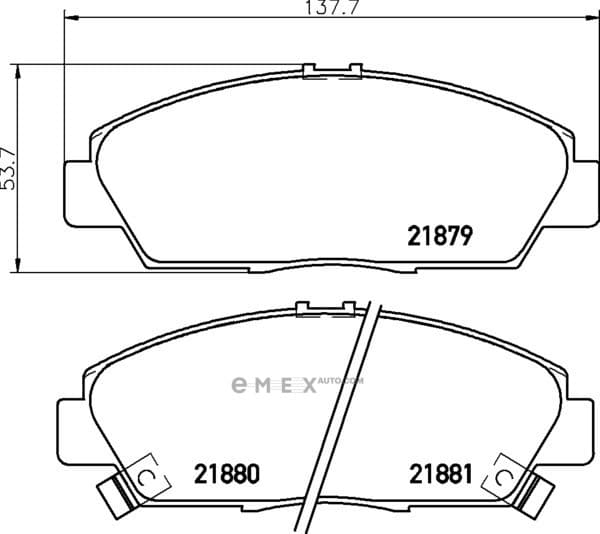 OEM PAD KIT, DISC BRAKE NP8016