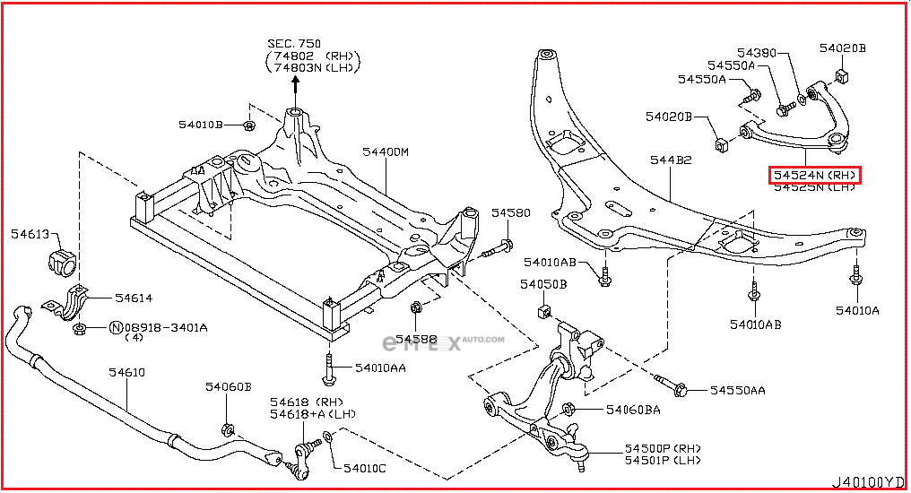 OEM ARM ASSY, SUSPENSION 545241CA0A