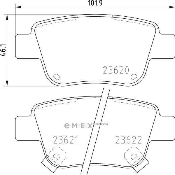 OEM BRAKE PAD MDB2546