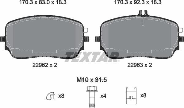 OEM PAD KIT, DISC BRAKE 2296201