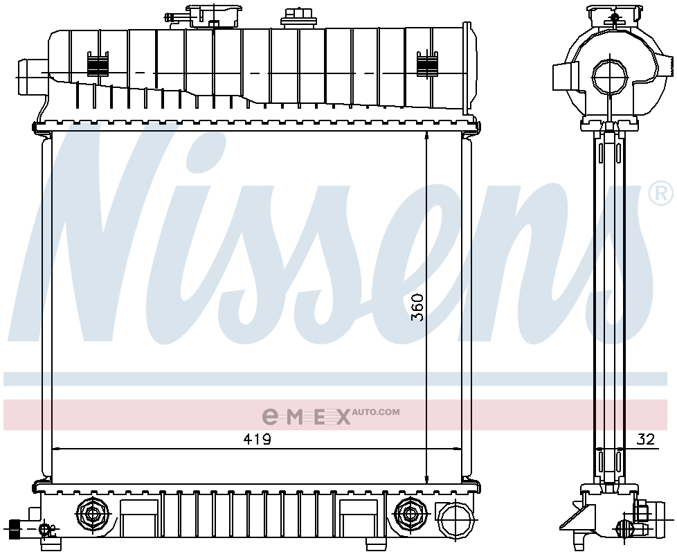 OEM RADIATOR W202/W210 62708A