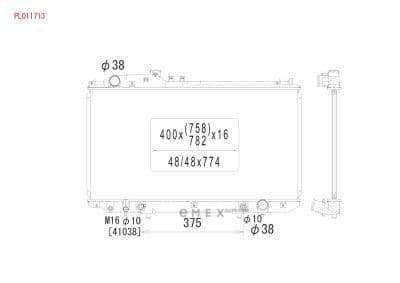 OEM RADIATOR ASSY, ENGINE COOLANT PL011713