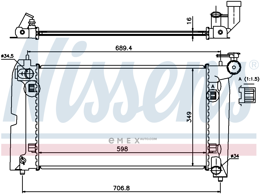 OEM RADIATOR ASSY, A/C 64646A