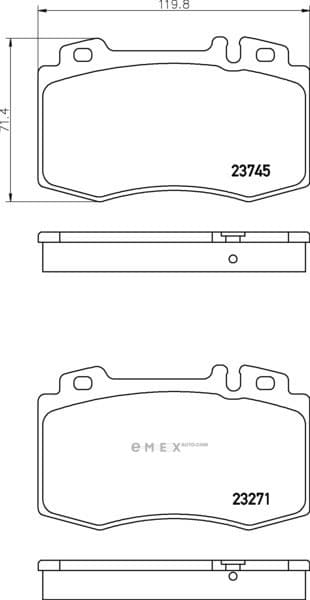 OEM BRAKE PAD MDB2598