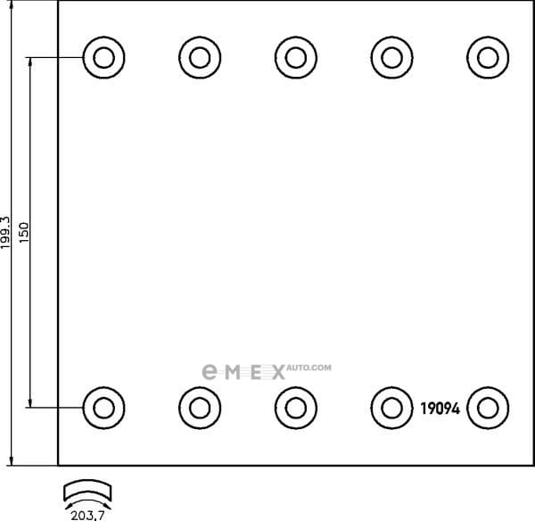 OEM BRAKE LINING 1909436