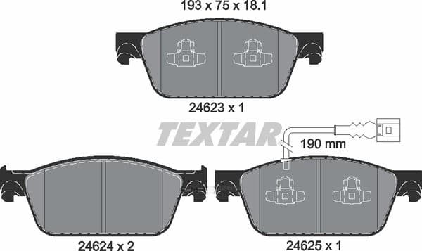 OEM PAD KIT, DISC BRAKE 2462301