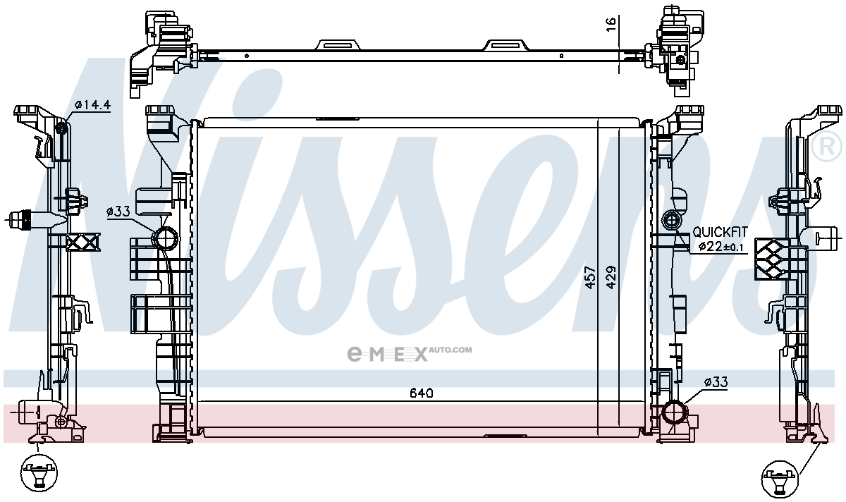 OEM RADIATOR-B CLASS/W246/W242 67185