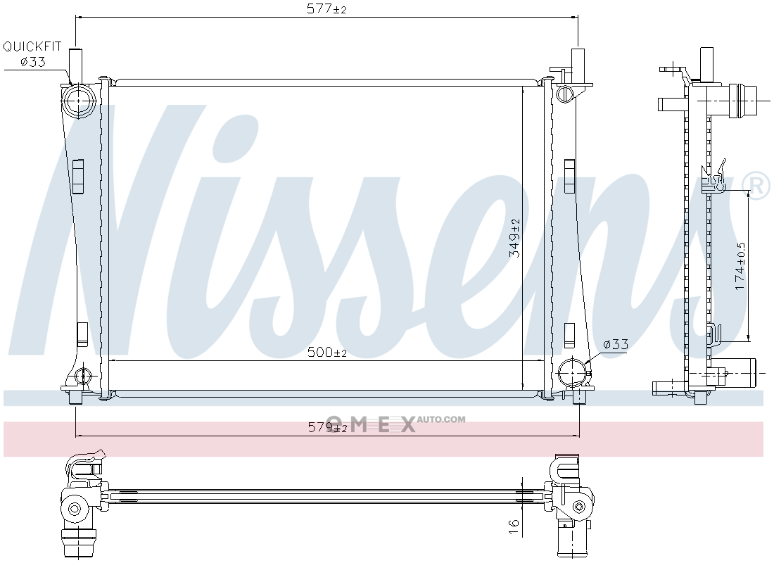 OEM RADIATOR ASSY, ENGINE COOLANT 62028A