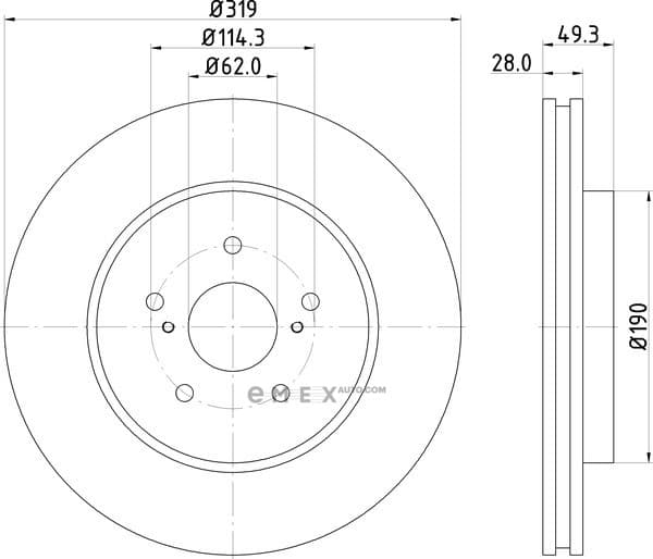 OEM BRAKE ROTOR ND1018K