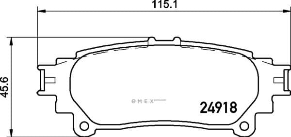 OEM PAD KIT, DISC BRAKE NP1111