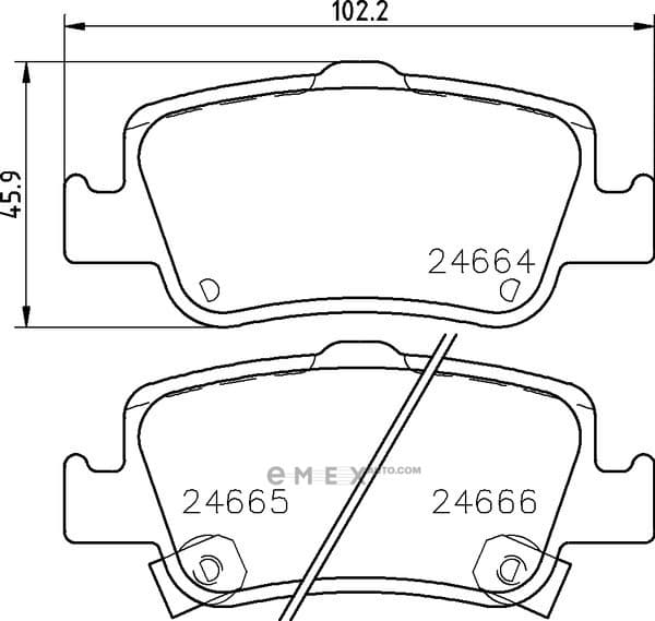 OEM PAD KIT, DISC BRAKE NP1114