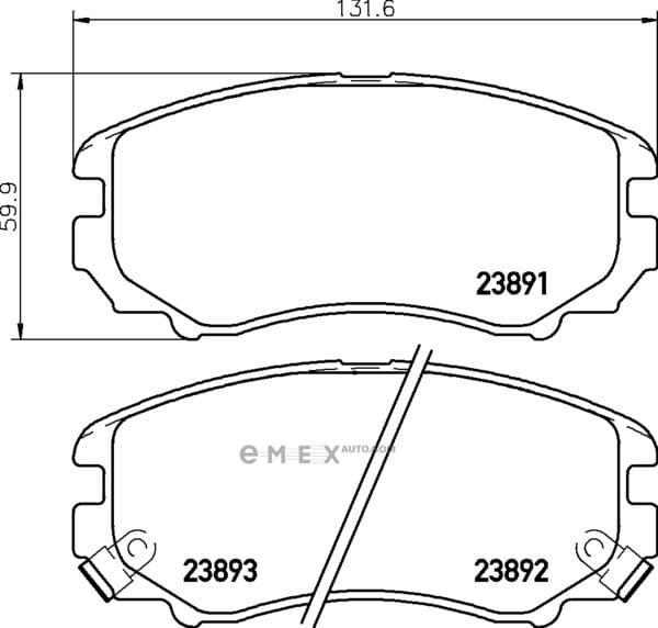 OEM PAD KIT, DISC BRAKE NP6091