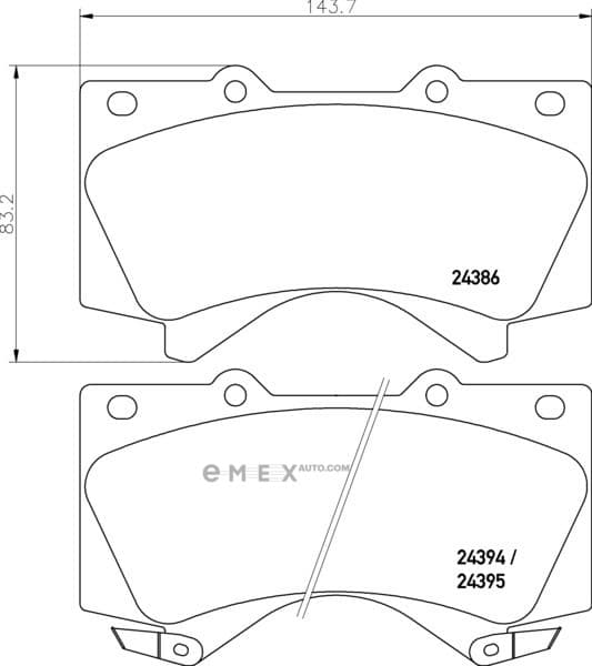 OEM PAD KIT, DISC BRAKE NP1045