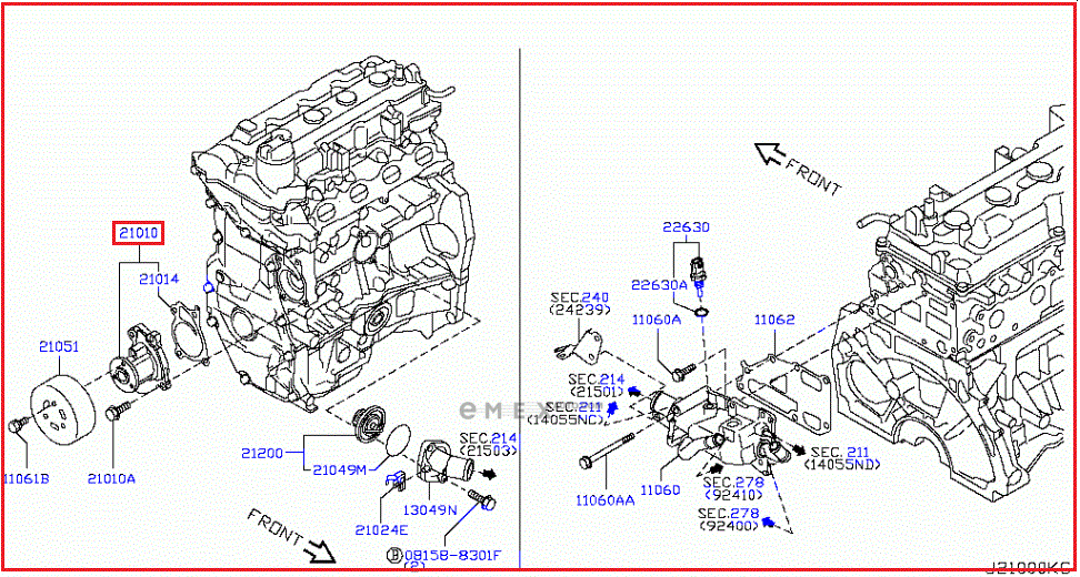 OEM W/PUMP ASSY 21010EE025