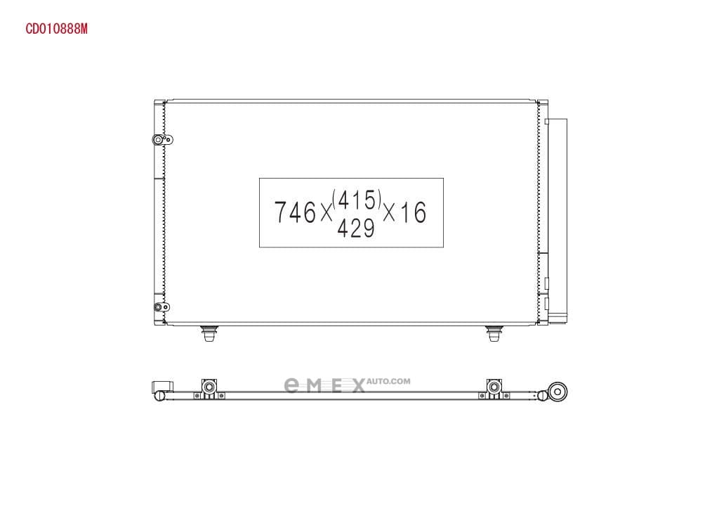 OEM RADIATOR ASSY, A/C CD010888M