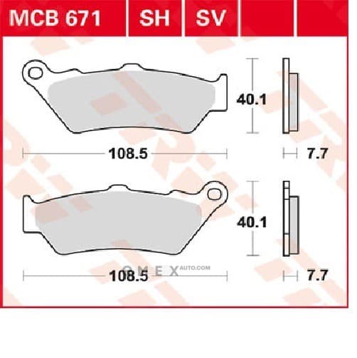 OEM PAD KIT, DISC BRAKE MCB671SV