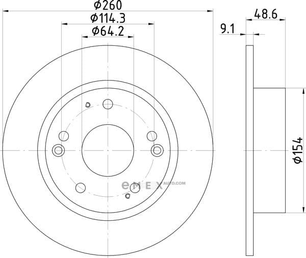 OEM BR DISC REAR AXLE(COATED) ND8026K