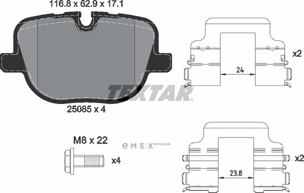 OEM PAD KIT, DISC BRAKE 2508501