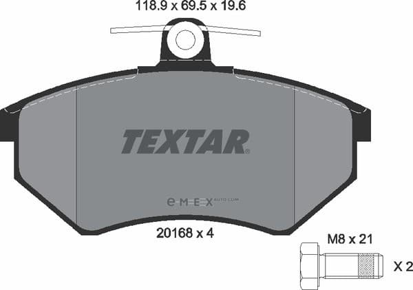 OEM FRONT BRAKE PAD VW 1.8I 2016804