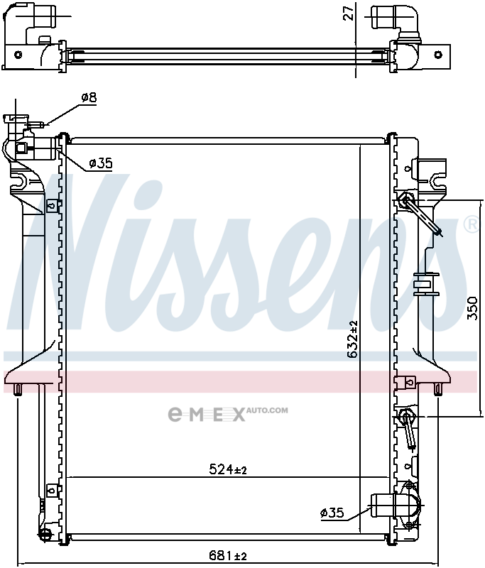 OEM RADIATOR ASSY, ENGINE COOLANT 628966