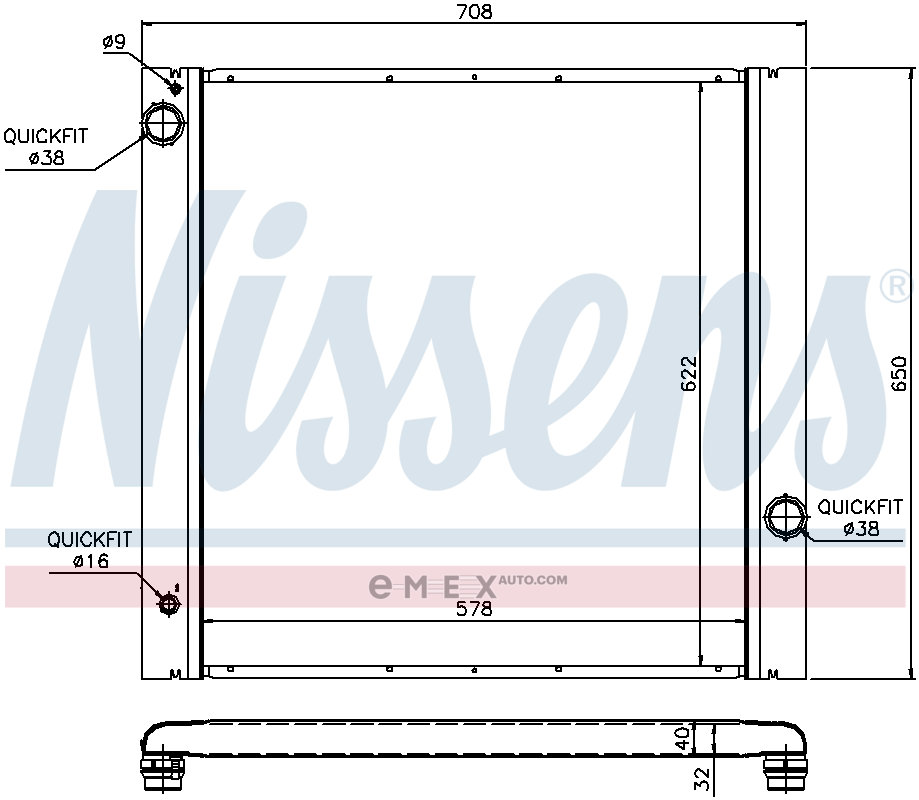 OEM BRACKET, RADIATOR 64314