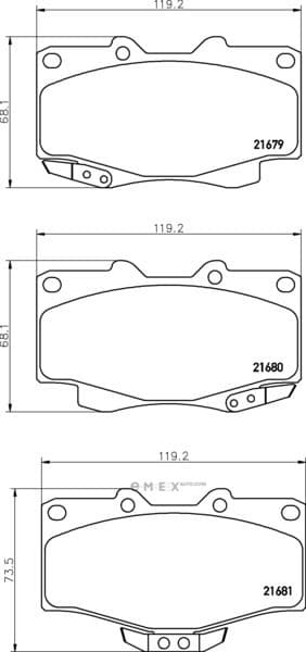 OEM PAD KIT, DISC BRAKE NP1003