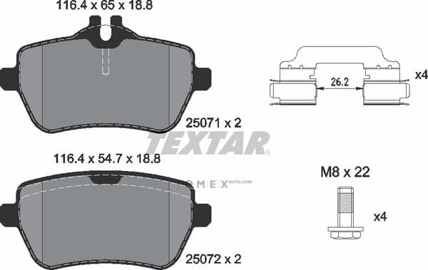 OEM BRAKE PAD REAR-SL(R230) 2507101