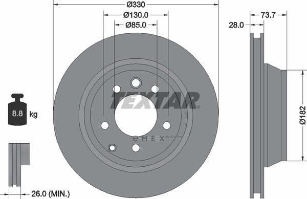 OEM BRAKE ROTOR 92122003