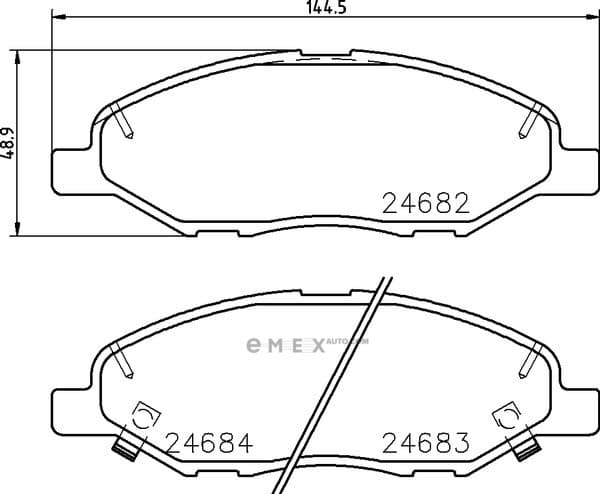 OEM PAD KIT, DISC BRAKE NP2012