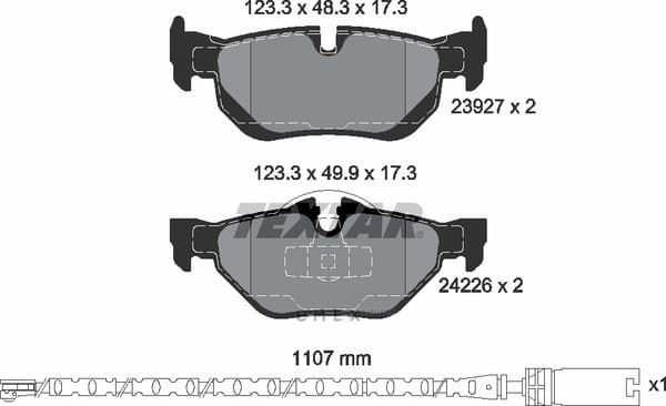 OEM BRAKE PAD REAR/E92/E93 2392707