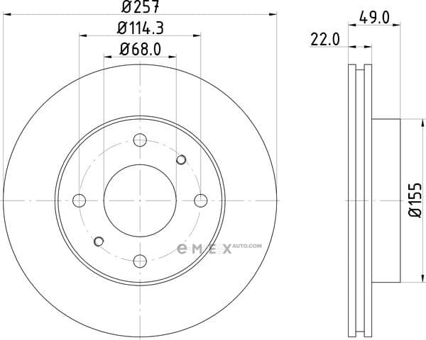 OEM BRAKE DISC ROTOR REAR ND2018K