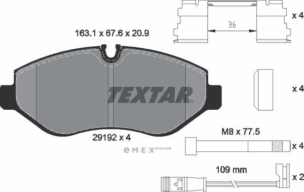 OEM PAD KIT, DISC BRAKE 2919202