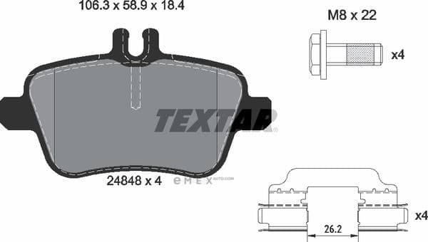 OEM BRAKE PAD RER-CLA(X117)A(W176) 2484805