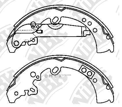 OEM SHOE KIT, DRUM BRAKE FN0620