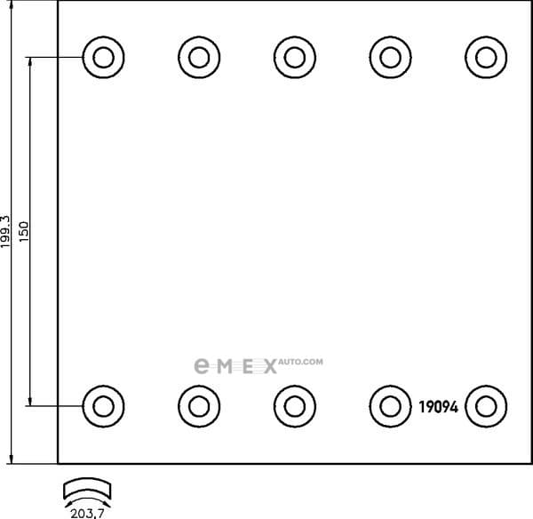 OEM LINING BRAKE/DRUM BRAKE 1909439