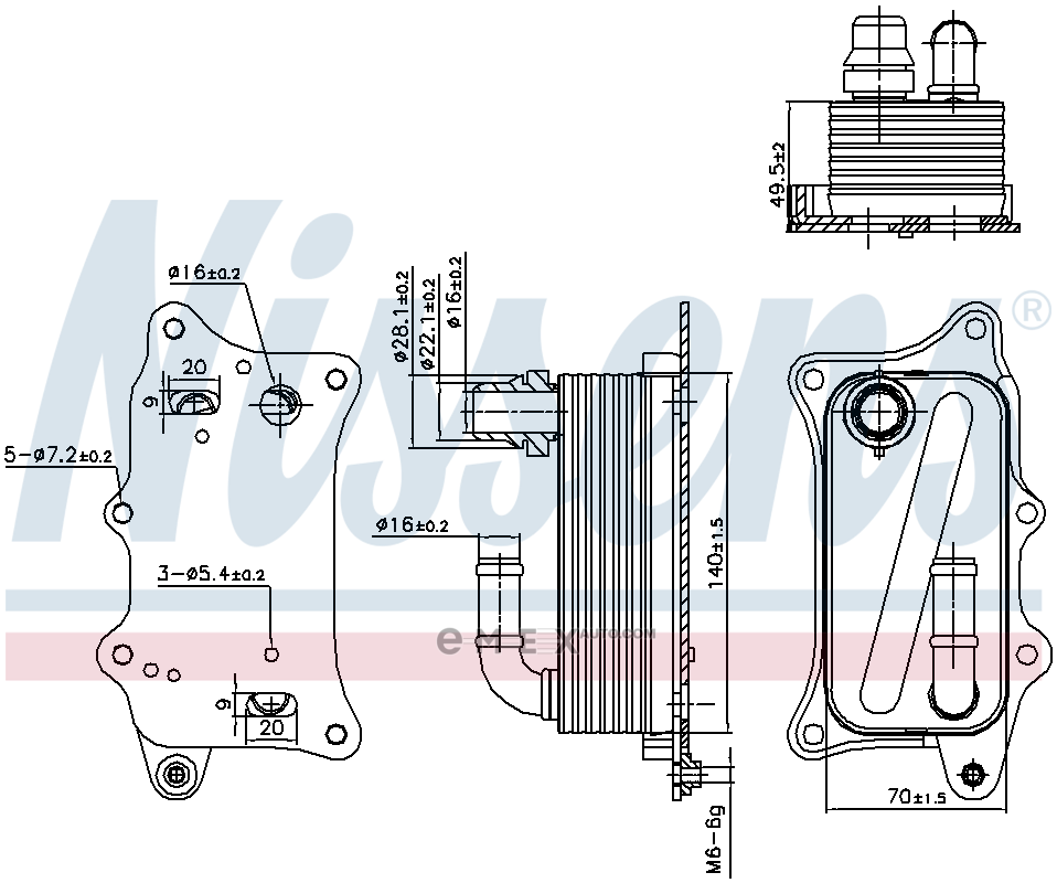 OEM OIL COOLER -ENGINE 90918