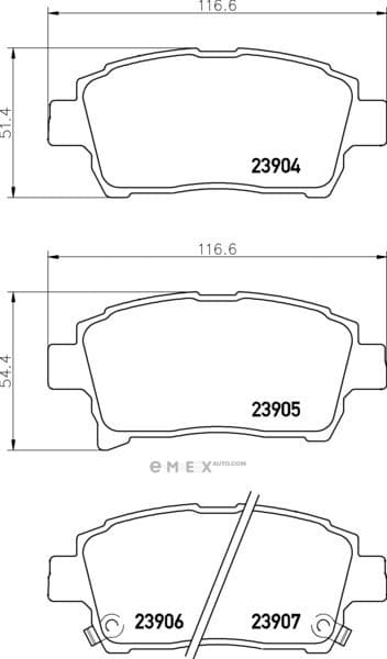 OEM PAD KIT, DISC BRAKE NP1054