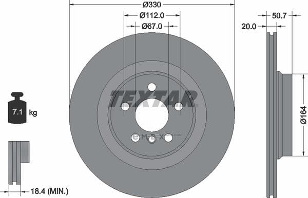 OEM BRAKE DISC FRT-BMW/MINI 92306805