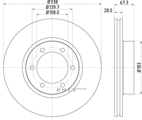 OEM BRAKE ROTOR ND1045K