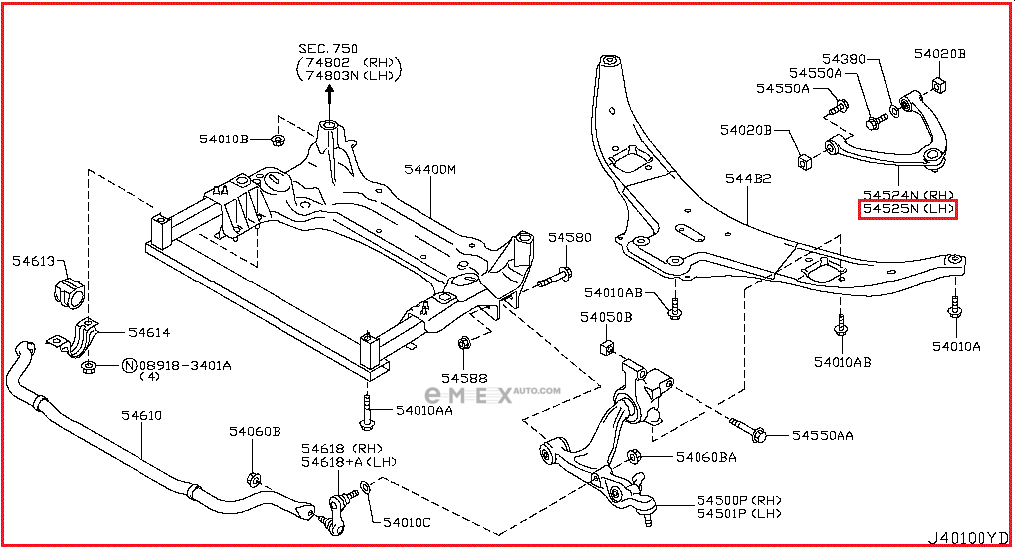 OEM ARM ASSY, SUSPENSION 545251CA0A